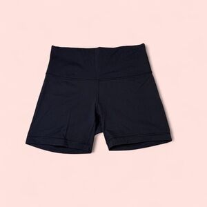 Black Lululemon Wunder Train Biker Shorts